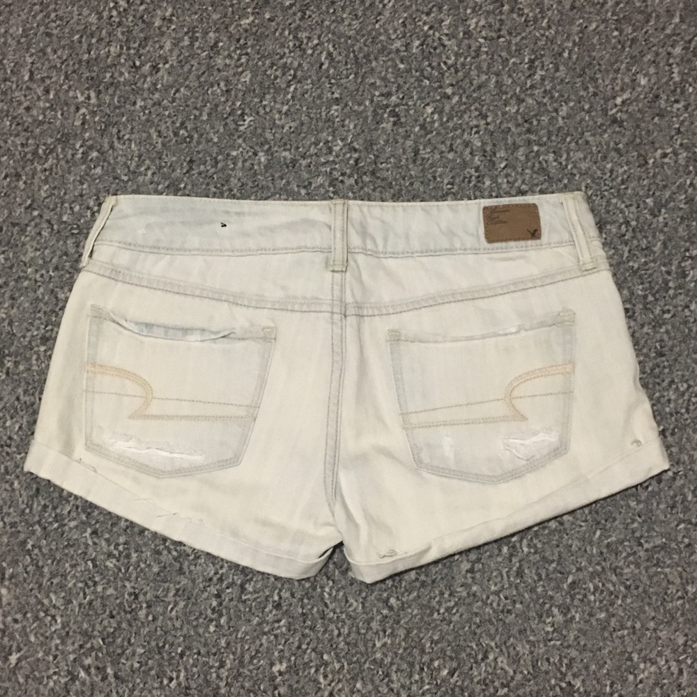 American Eagle Jr 4 Shorts Destroyed Light Bleach - Picture 3 of 3